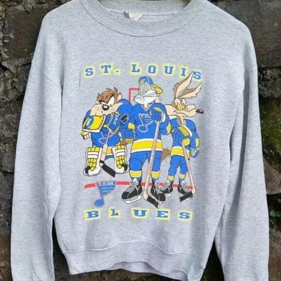 Vintage St. Louis Blues Hockey Sweatshirt, Retro Blues NHL Shirt For Men Women - Picture 1 of 2